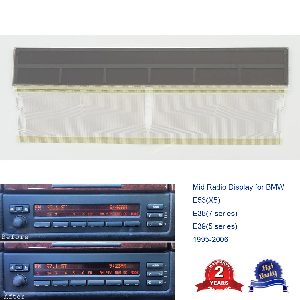 Для BMW E53 E38 E39 X5 ЖК-дисплей Средний радиоприбор кластерный дисплей ленточный