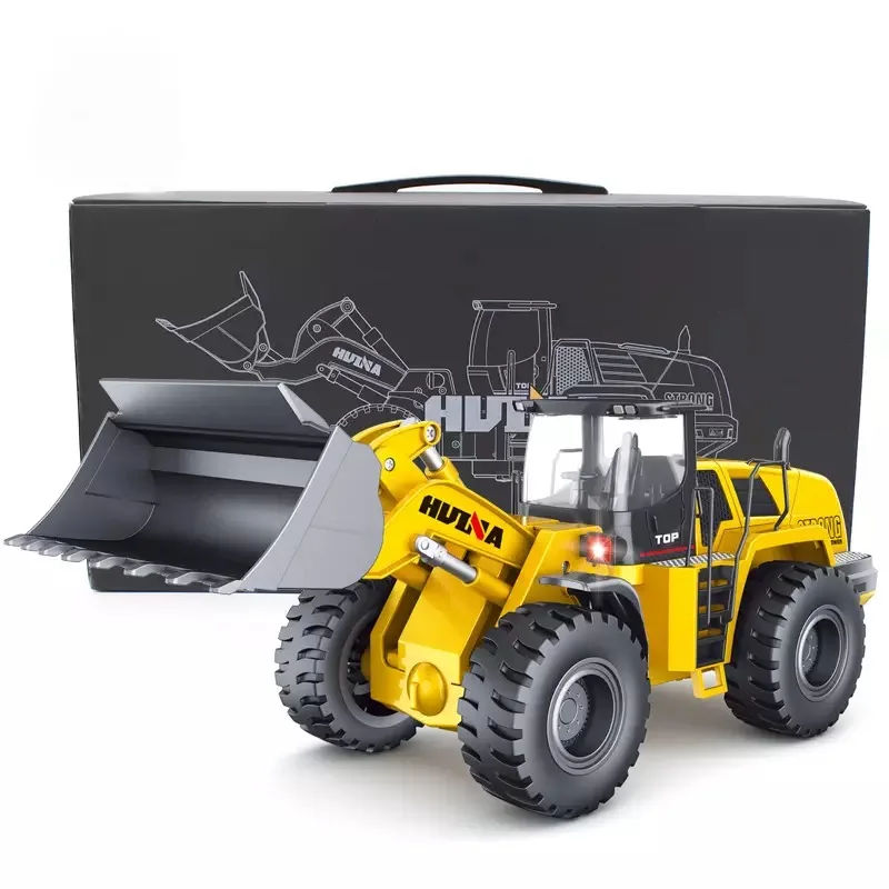 Huina 583 10 Ch RC Bulldozer Truck 1/14 2.4GHz Remote Control Excavator Alloy Bulldozer Boys Gift Autos RC Cars Toys RTR
