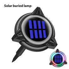 

LED Solar Garden Lights UFO Outdoor Ground Light Lawn Landscape Lighting RGB Colour Changing Pathway Light for Walkway Patio