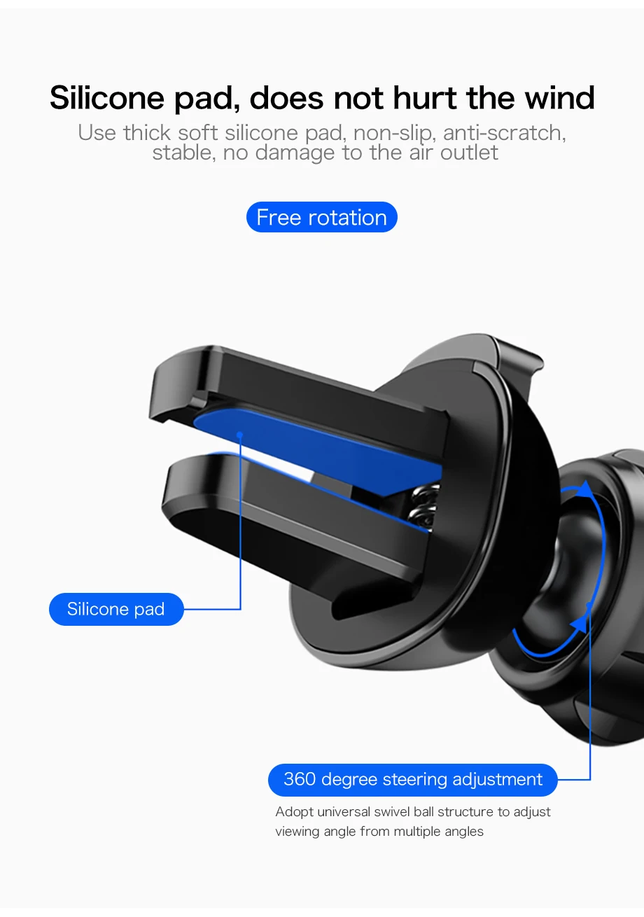 IKSNAIL Универсальный Автомобильный держатель для телефона Gravity gps подставка для телефона Автомобильный держатель на вентиляционное отверстие без магнита для iPhone X 8 Поддержка Xiaomi
