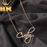 THE BLING KING Custom Stainless Steel Name Choker Personalized Letters Pendant Chain Necklace Accessories For Women Jewelry