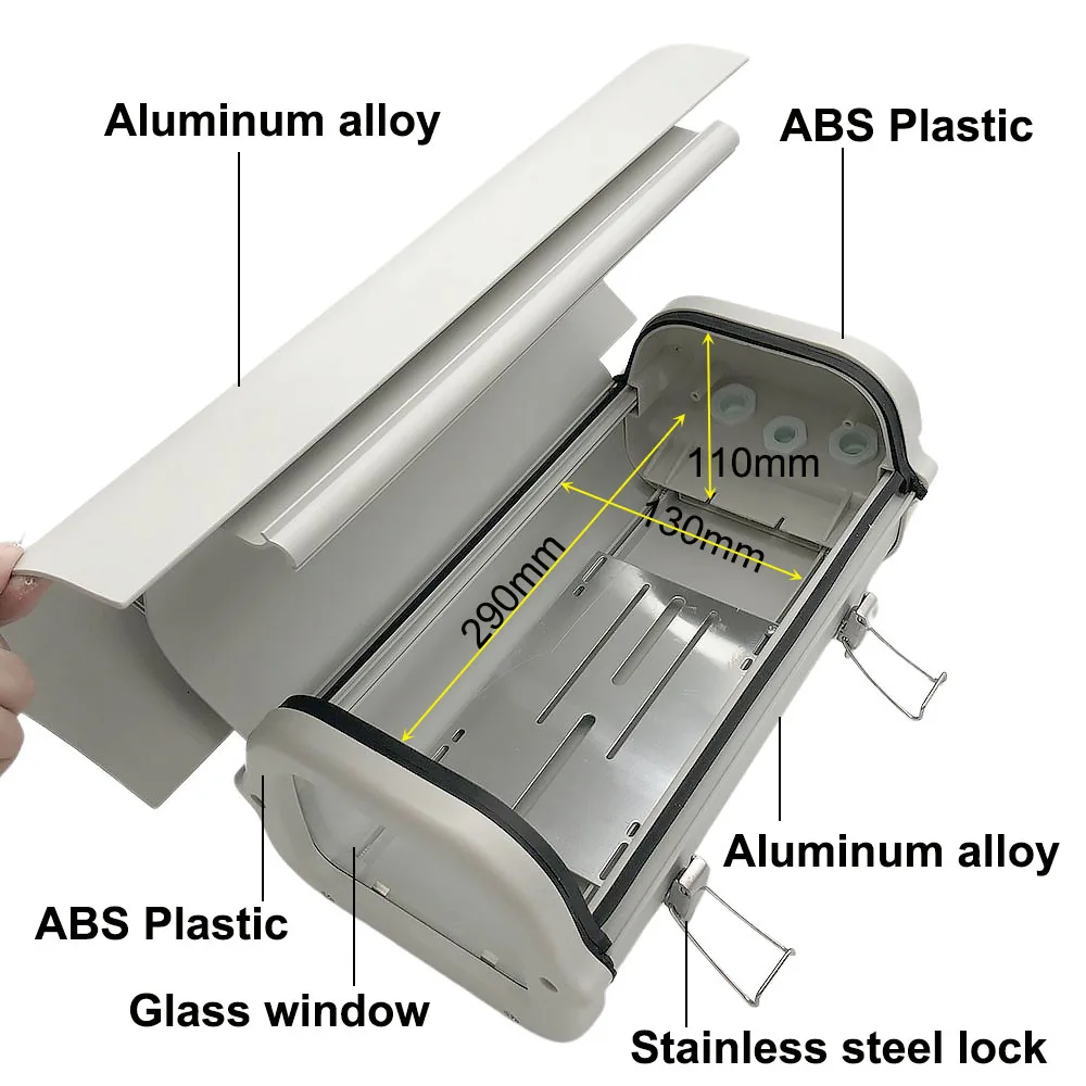 Aluminum CCTV Camera Housing Cover Outdoor Waterproof Camera's Case Shell for Security CCTV IR IP Camera Case AHD Housing