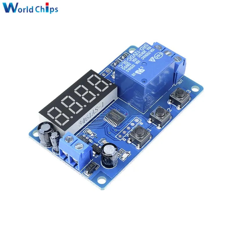 YYA-1 DC 12V релейный модуль светодиодный дисплей 3 кнопки ключ 4 цифровой трубный
