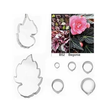 

Begonia fondant sugar flower cutters baking cake decorations Polymer Clay Cold Porcelain gumpaste tools