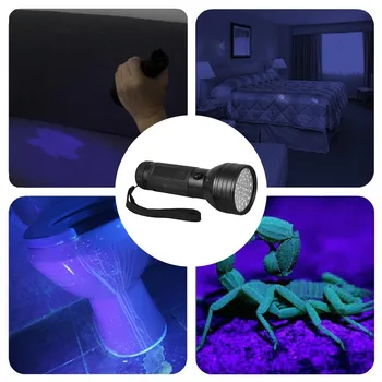 

LED UV Flashlight With 51 High Quality Ultraviolet LED Lights Black Light LED Lights Flashlight For Pet Flashlight For Dog