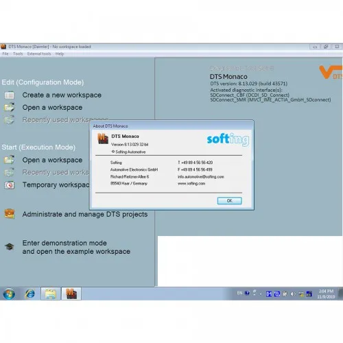 V2019.12 MB Звездная Диагностика SD Подключение C4 256G SSD поддерживает HHT WIN Vediamo и DTS