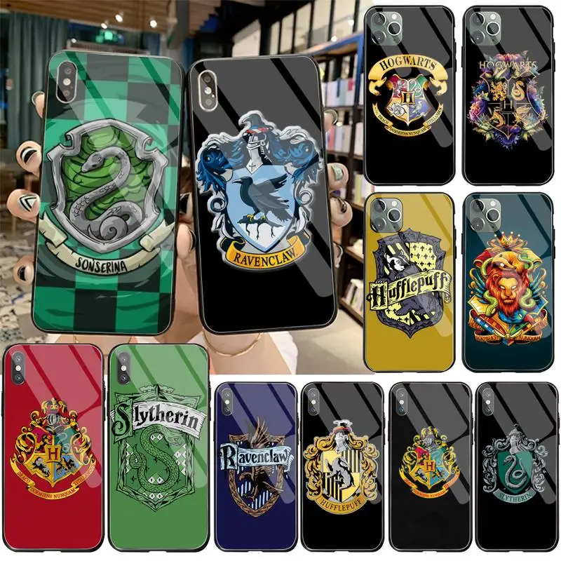 YJZFDYRM Harries Potter school badge Shell Phone Case Tempered Glass For iPhone 11 Pro XR XS MAX 8 X 7 6S 6 Plus SE 2020 case YJZFDYRM Harries Potter school badge Shell Phone Case Tempered Glass For iPhone 11 Pro XR XS MAX 8 X 7 6S 6 Plus SE 2020 case