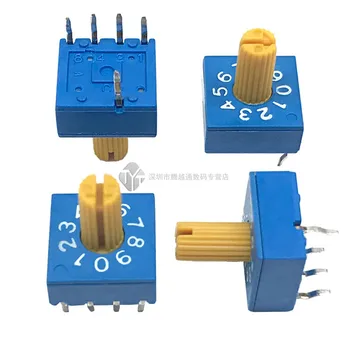 

0-9 rotary encoder switch with handle DIP switch 10-bit PCB encoder 8421C positive code 4 : 1 switch