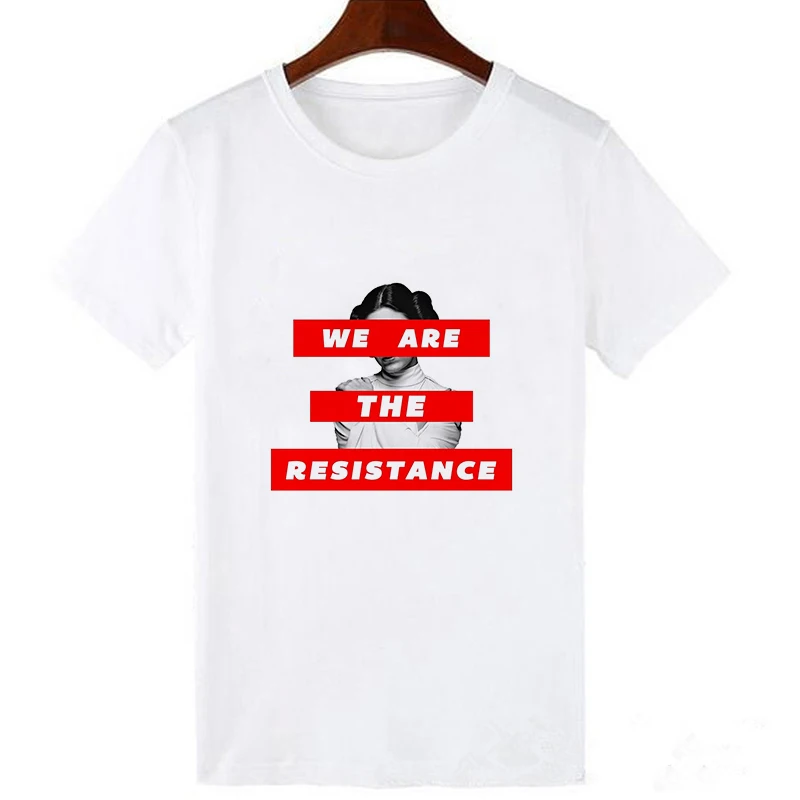 Яркая женская футболка с надписью «We Are The Resistance» Ulzzang Harajuku, Прямая поставка, Корейская одежда - Цвет: 19bk508-white