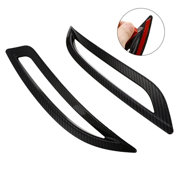 

2PCS Car Tail Fog Light Cover For Tesla Model 3 2018-2019 ABS Carbon Fiber Exterior Parts Fog Lamp Cover Lamp Hoods