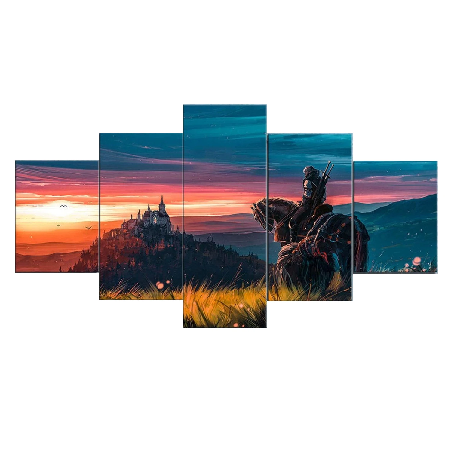 The Witcher 3 Wild Hunt Sunset Wall Art Canvas – Flexelly