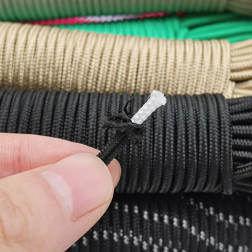 100ft 3mm Paracord Lanyard Rope Parachute Cord Hiking Camping Clothesline Tactical Bracelet Accessory Bracelet One Core