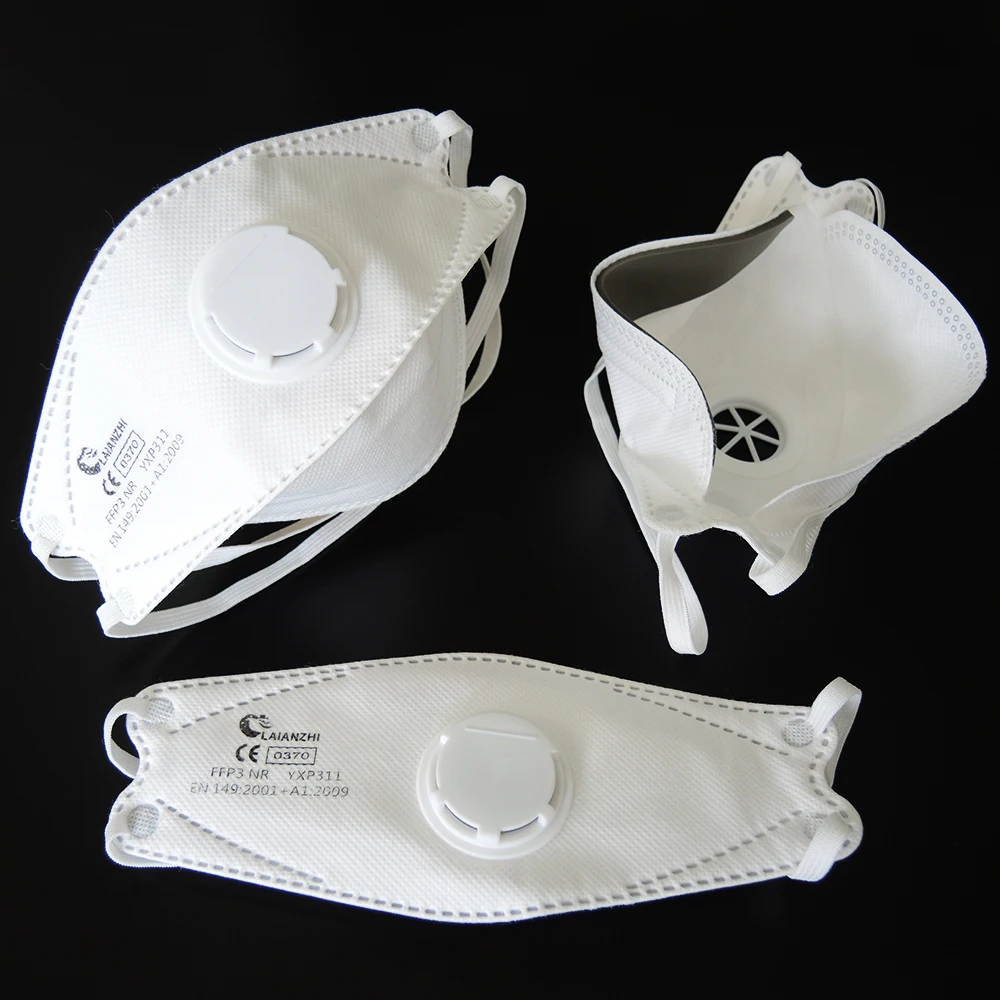 LAIANZHI CE FFP3 Face Masks Valve Protective Disposable Virus Headwear Mouth Approved Hygienic
