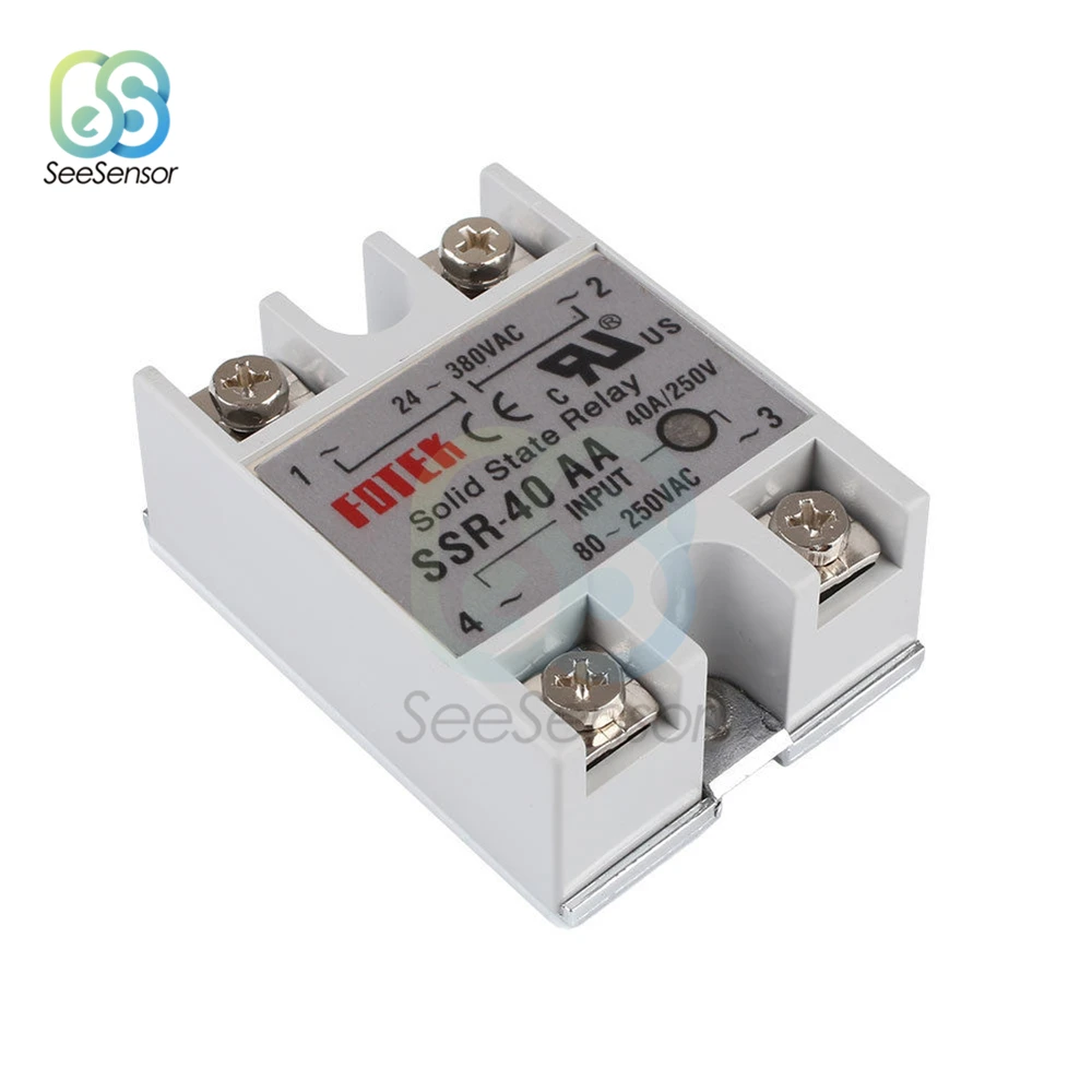 Solid State Relay SSR-10AA SSR-25AA SSR-40AA 10A 25A 40A 80-250V AC TO 24-380V AC SSR 10AA 25AA 40AA