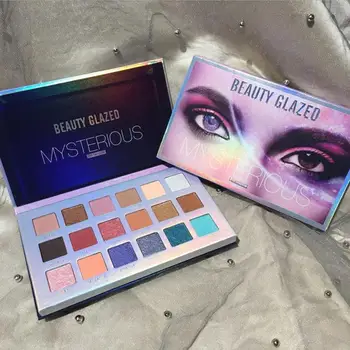 

18 Color Fashion Matte Pearlescent Glitter Eyeshadow Palette Nude Makeup Shine Diamond Eye Shadow Powder Pigment