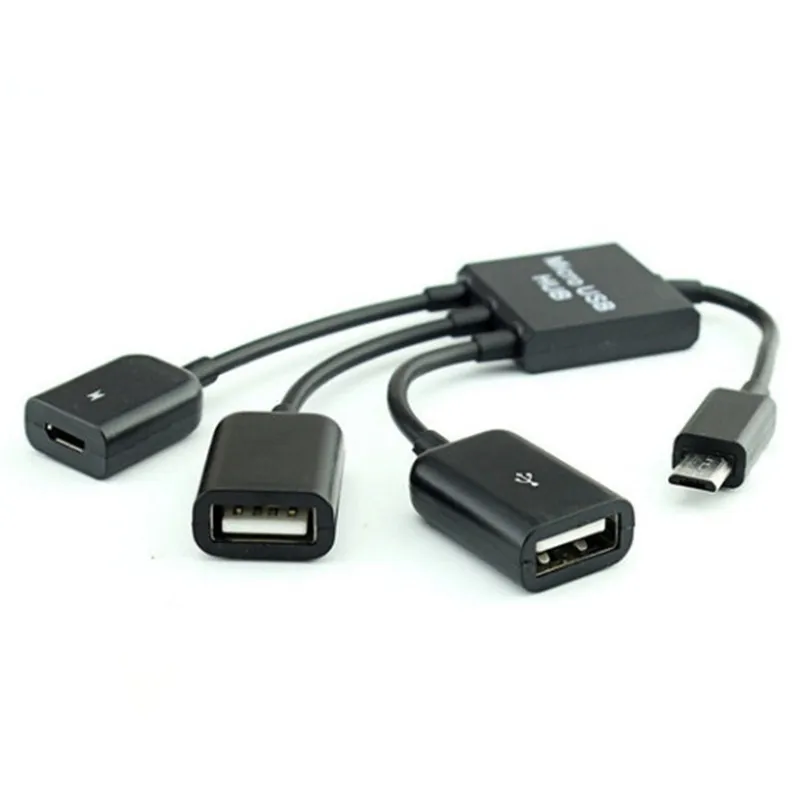 Горячая Распродажа 3 в 1 микро USB хост OTG зарядный концентратор Шнур адаптер