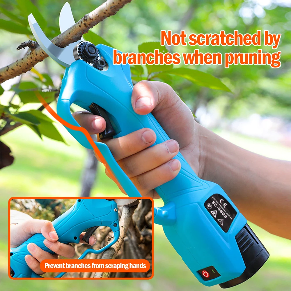 SW-8603 28mm 16.8V Lithium Battery Pruning Scissors / Pruner Garden Tools Electric Shears Cutting Wooden Branches - 5