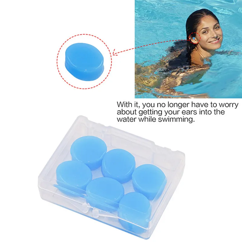 

New Waterproof 6Pcs Silicone Soft Water Sports Earplugs Showering Protective Ear Plugs Swimming Earplugs Anti-noise Earmuffs
