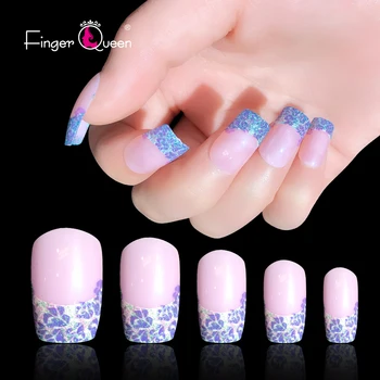 

French Ballerina Fake Nail Gradeint Natural Coffin False Nails Wholesale Nails Supplier 24 pcs wholesale