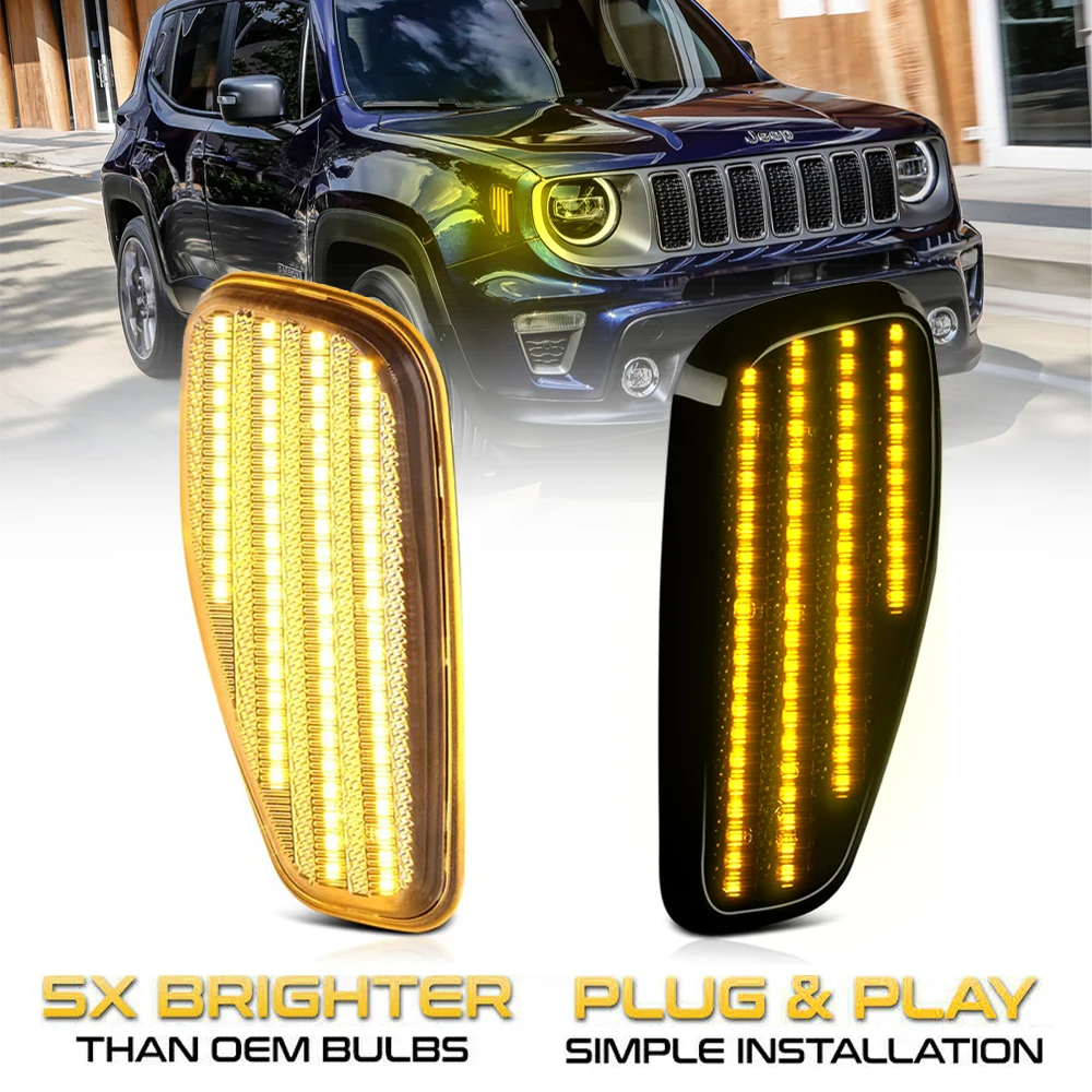 2 шт. Автомобильные светодиодные габаритные огни для Jeep Renegade BU 2014-2021 68256049AA 68256050AA |