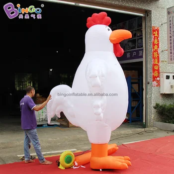 

3m High inflatable White Rooster Balloon Inflatable Poultry Animals Series Toys for Fun Kids