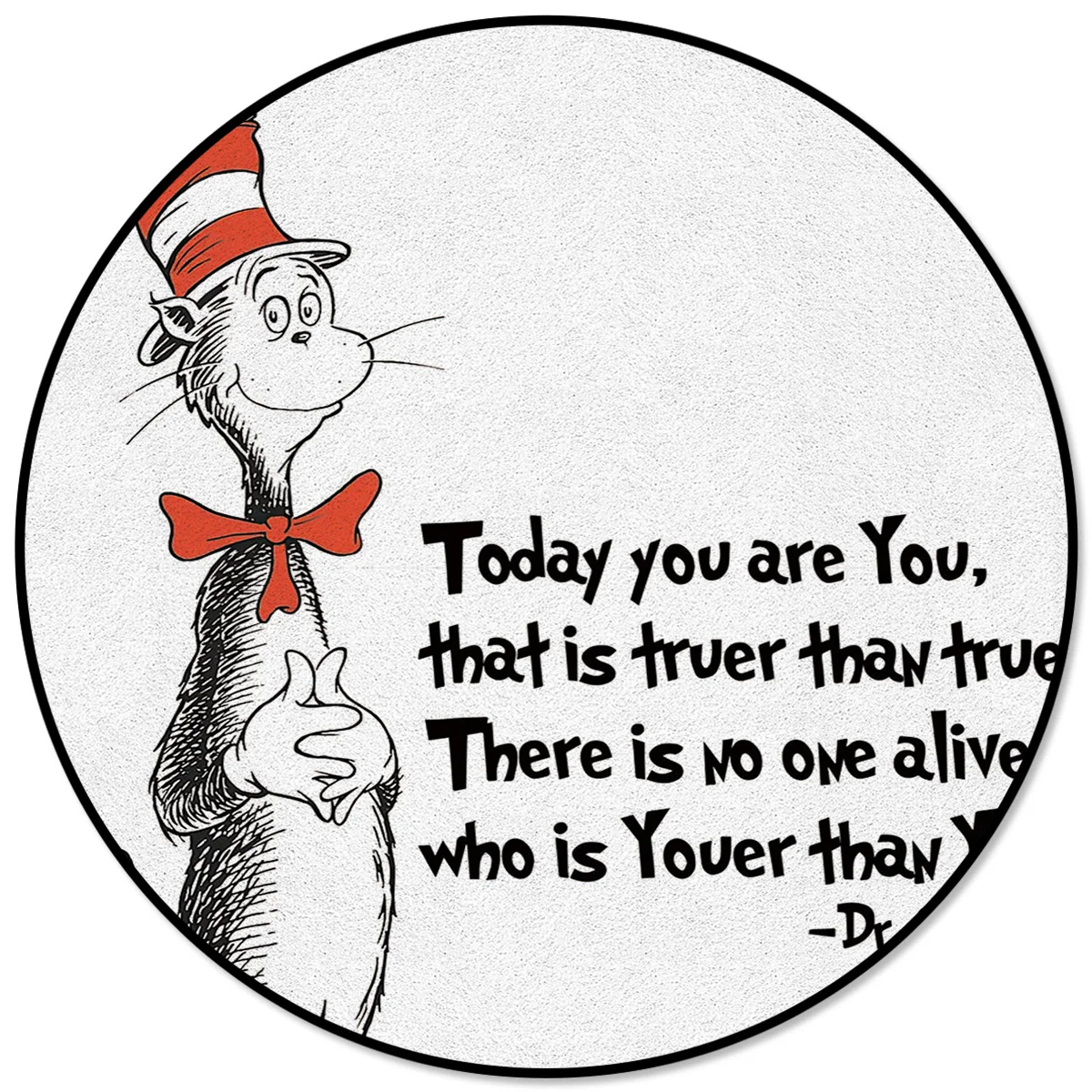Сокс кошка в высокой шляпе рисованная Dr. Seuss круглый ковер очиститель столовая пледы ковры открытый спальня женщины дети мальчик