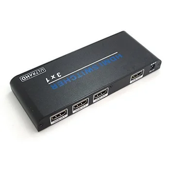 

3x1 HDMI Switch / Splitter / Switcher UHD 4K HDMI 2.0 HDCP 2.2 3D 1080P Full HD DVI1.0 3 In 1 Out with remote control