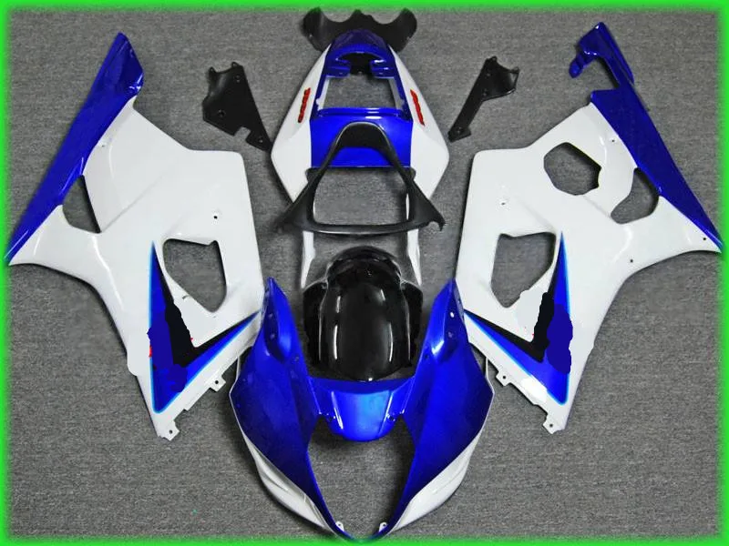 Комплект обтекателей под давлением для GSXR1000 K3 03 04 GSXR 1000 2003 2004 ABS белый синий