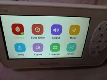 Hebeiros-cámara inalámbrica de seguridad con batería de 1080P, Monitor de vídeo de 4,3 pulgadas para bebé, visión nocturna, recordatorio de tiempo de alimentación