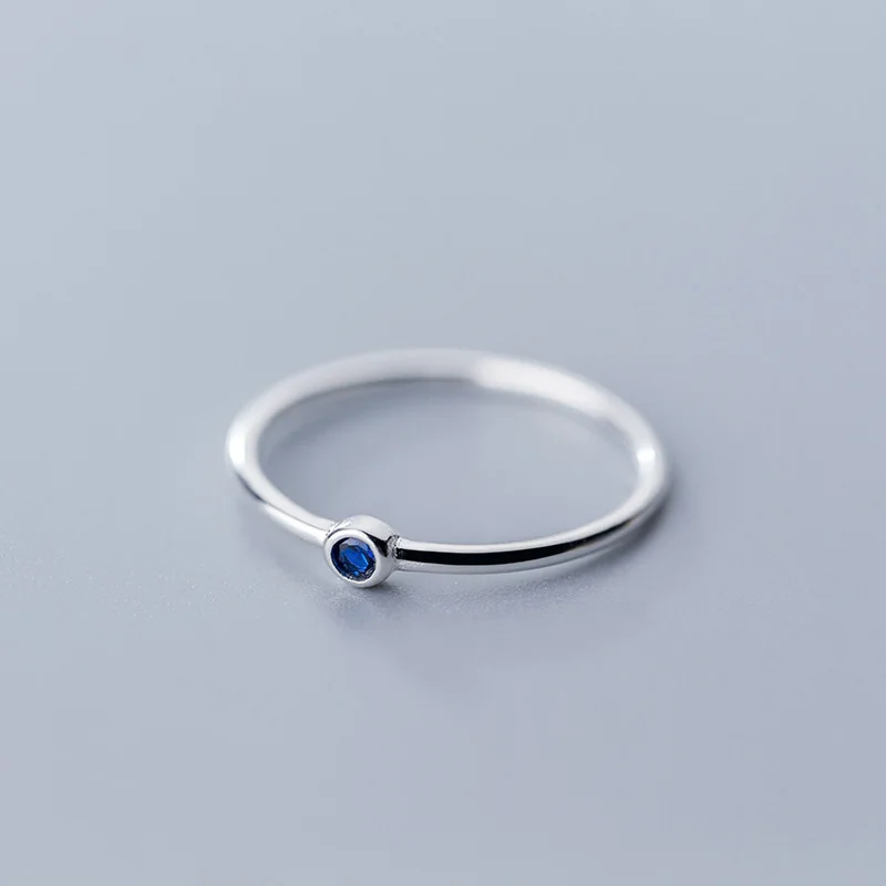 Trustdavis, настоящее 925 пробы, серебряное, милое, голубое, фианит, кольцо на палец, размер 6, 7, 8, для женщин, серебро 925, ювелирное изделие, подарок DA436