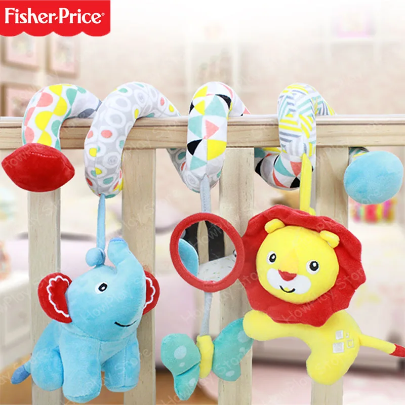 Fisher-Price детские игрушки на кроватку детские игрушки-погремушки комфортная кровать вокруг спирали плюшевые животные детская коляска подвесные игрушки для новорожденных