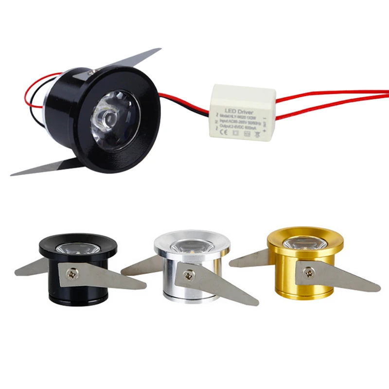 Silvery/Black/Golden Mini LED Downlights 1W 3W 100V-240V 12V embedded Jewelry Display Ceiling Recessed Cabinet Spot Lamp Silvery/Black/Golden Mini LED Downlights 1W 3W 100V-240V 12V embedded Jewelry Display Ceiling Recessed Cabinet Spot Lamp
