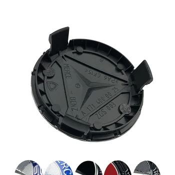 

4pcs 75mm 3pin dark blue full black Car Wheel center Hub Caps Cover cap for Mercedes Benz CLA CLS A1714000025 Car Accessories