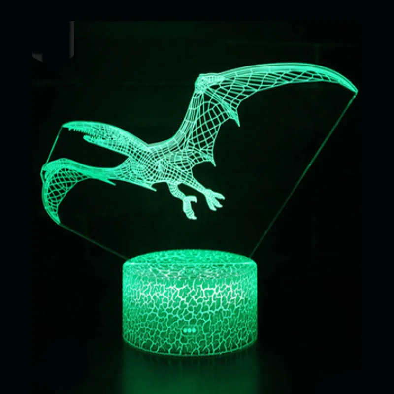 Динозавр серии 3D оригинальная Ночная подсветка дистанционное управление семицветные огни мультфильм прикроватные огни семь цветов динозавр огни