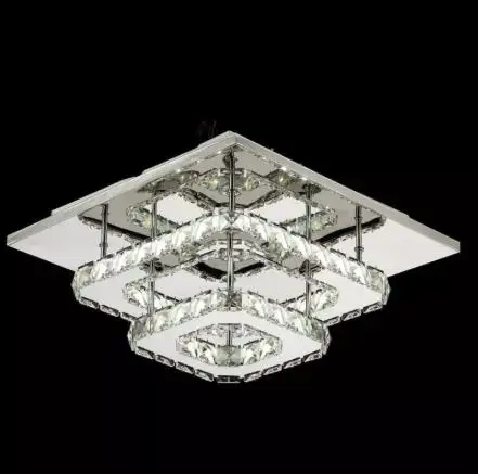 LED Chandeliers Crystal Square Rings Lighting Fixtures Modern Silver Dinning Room Hanging Lamps Style Fast Shipment | Освещение