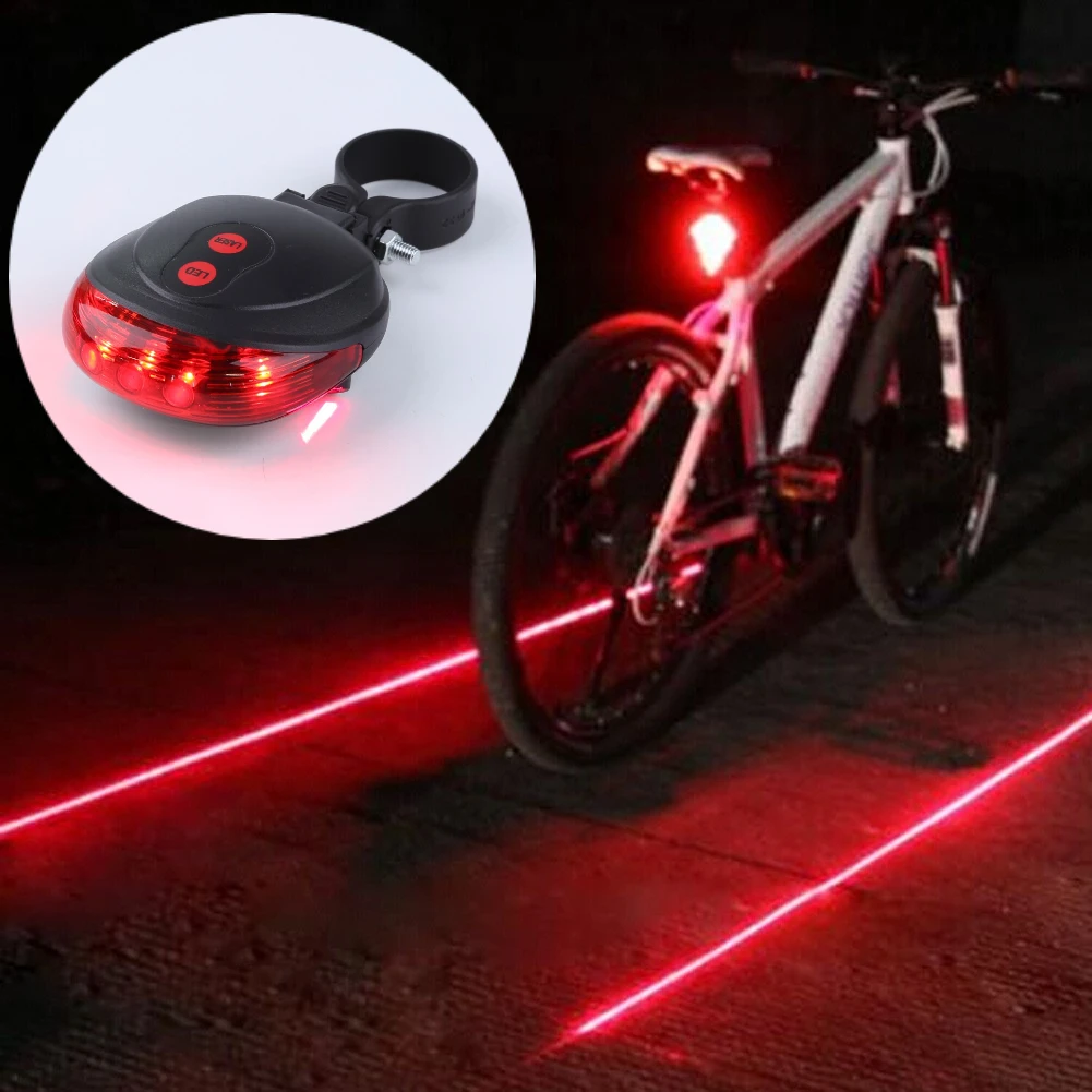 Bicycle Cycling Lights 5LED Waterproof Taillights LED Laser Safety