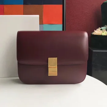 

High quality box bag luxury handbags calfskin genuine leather designer crossbody bags Classic women brand shoulder bag