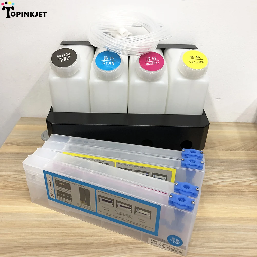 4 Ink Tank With 4 Ink Cartridge CISS System Continuous Supply System For Mutoh Roland Mimaki Series Printer Bulk