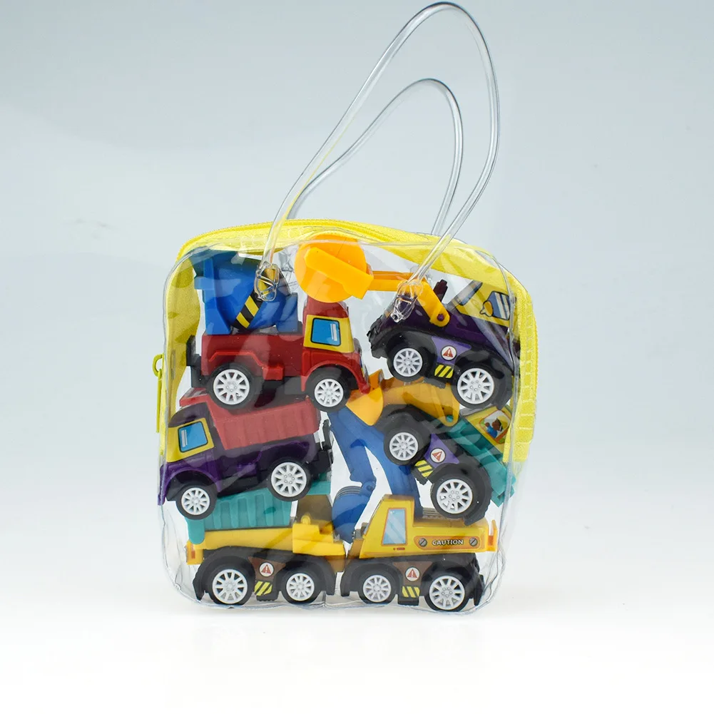 6 шт. оттяните автомобиль игрушки мобильная техника магазин строительная машина пожарная машина модель такси Детские Мини автомобили подарок детские игрушки GYH - Цвет: 6 Construction cars