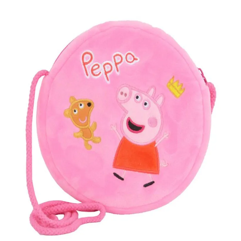 

Peppa Pig George Kids Girls Purse Plush Toys Doll Kindergarten Bag Backpack Phone Bag Children Gifts