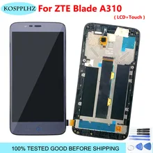 100% testado para lâmina zte a310 a 310 display lcd com tela de toque digitador assembléia + quadro 5.0 Polegada substituição ferramentas & fita