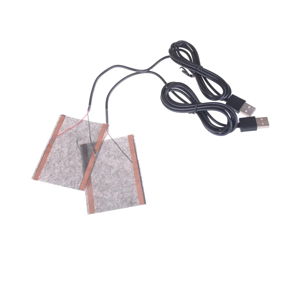 Зимняя грелка из углеродного волокна 2 шт./компл. 5 В с USB разъемом для рук перчатка