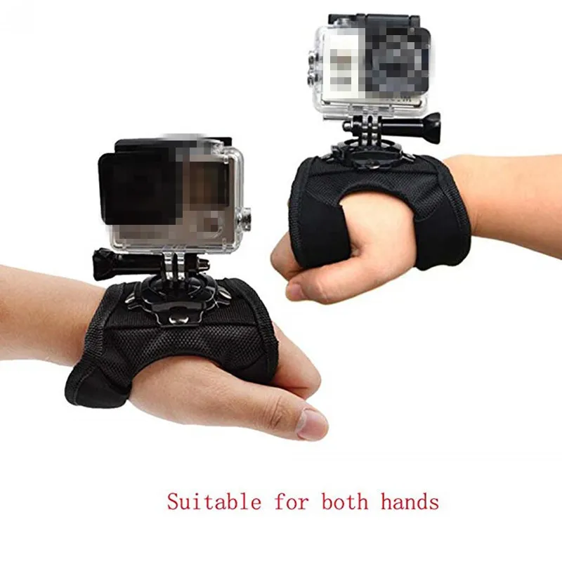 Вращающийся на 360 градусов ручной ремешок с винтом для GoPro Hero 7 6 5 SJCAM Xiaomi Yi наручный ремешок нарукавник штатива крепление манжеты адаптер