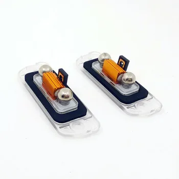 

2pcs 12V Car LED License Plate Light Rear White Lamp 2W With Screws Replacements For Mercedes-Benz Car Light Assembly