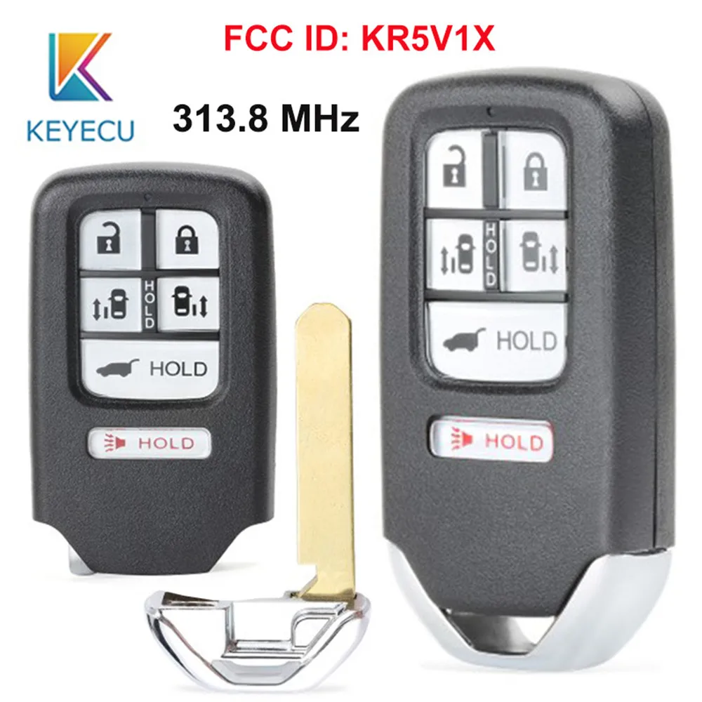 KEYECU для Honda Odyssey Замена дистанционный смарт ключ-брелок 313,8 МГц ID47 чип-диод 5+ 1/6 Кнопка FCC, аддитивного цветового пространства: KR5V1X