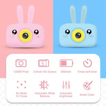 

Children Camera With Cartoon Case Full HD 1080P Digital Video Photo Camera 2 Inch Screen Display Children Game Study Camera