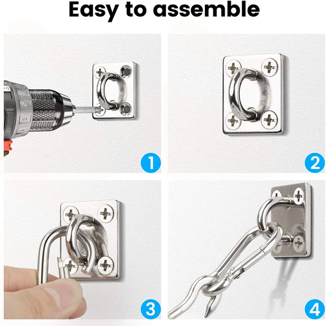 24Dics 304 Rozsdamentes Acélból Készült Hardverkészlet Turnbuckle Pad Eye Carabiner Clip Hook Csavarok Nap Árnyék Vitorla - Image 5