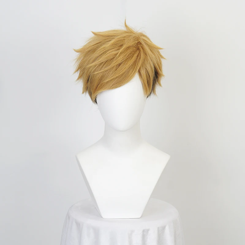 Haikyuu!! Miya Atsumu Wig Short Heat Resistant Synthetic Hair Volleyball Men's Cosplay Costume Wigs + Cap | Тематическая одежда