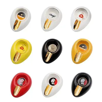 

COHIBA Ceramic Round Cigarette Ashtray Pocket 1 Holder Travel Cigar Ashtrays Portable Smkoing Accessories With Gift Box