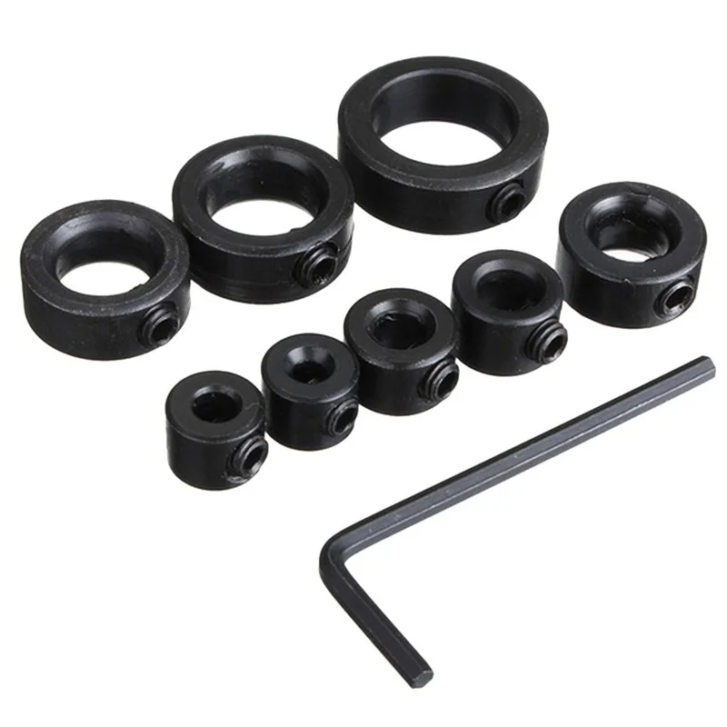 3-16mm 8pc/sets Metric Drill Bit Shaft Depth Stop Collars Woodworking Limited Ring Collar | Инструменты